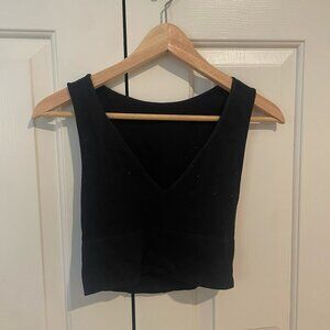 Take The Plunge V-Neck Crop Top